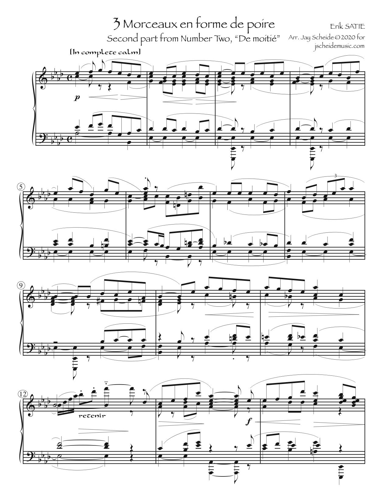 Excerpt from “No. 2” of *Trois morceaux en forme de poire*