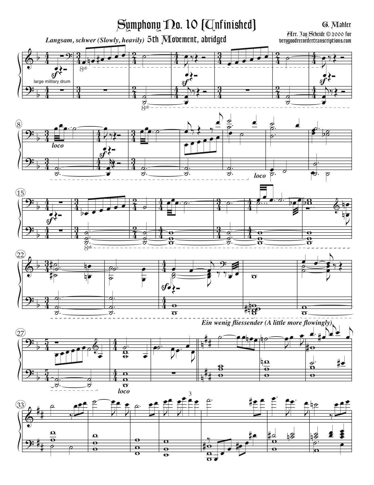 Fifth Movement from Symphony No. 10, abridged
