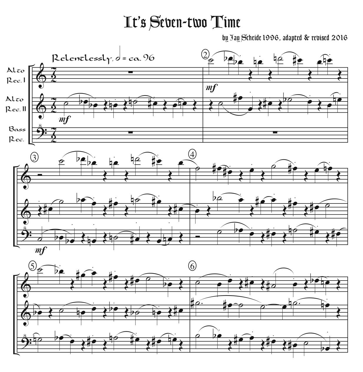 It’s Seven-two Time