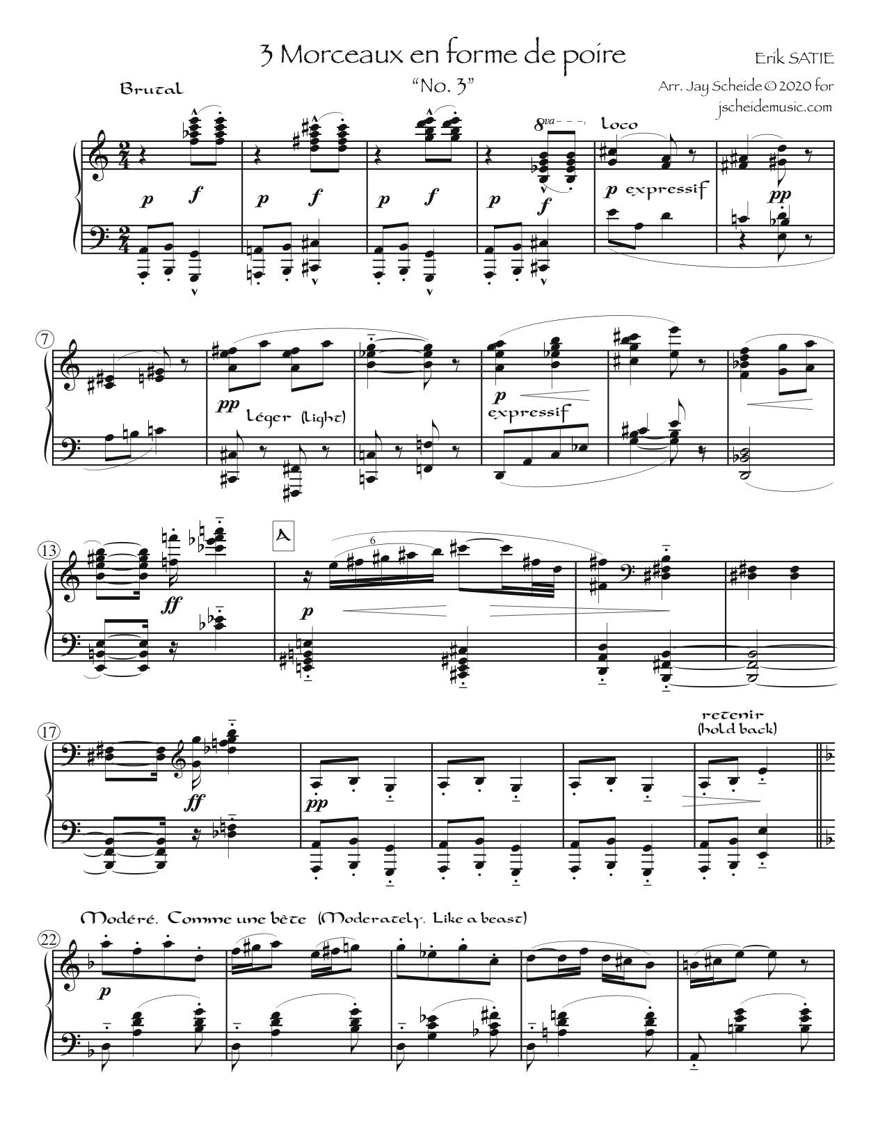 “No. 3” from Trois morceaux en forme de poire